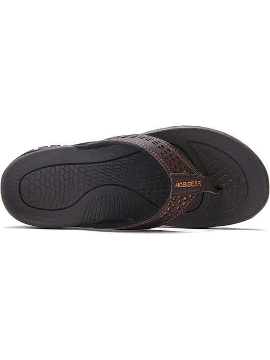 Men\'s Brown Orange Sport Flip Flops Comfort Outdoor Casual Thong Sandal Shoes main image 5